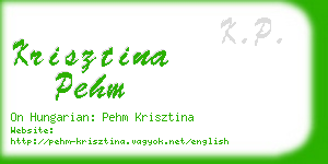 krisztina pehm business card